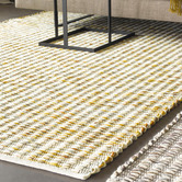 Brink &amp; Campman Mustard Grain Hand-Woven Pure New Wool Rug