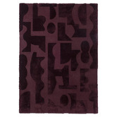 Brink &amp; Campman Burgundy Twinset Mural Tufted Wool Rug