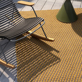 Brink &amp; Campman Mustard &amp; Taupe Lace Hand-Hooked Indoor/Outdoor Rug