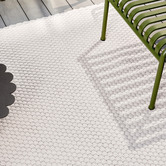 Brink &amp; Campman White Sand Lace Hand-Hooked Indoor/Outdoor Rug