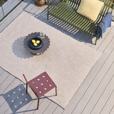 Brink &amp; Campman Sage &amp; Grey Lace Hand-Hooked Indoor/Outdoor Rug