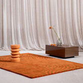 Brink &amp; Campman Burnt Orange Decor Groove Hand-Tufted Pure New Wool Rug