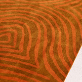 Brink &amp; Campman Burnt Orange Decor Groove Hand-Tufted Pure New Wool Rug