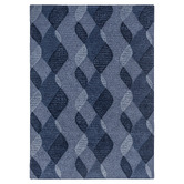 Brink &amp; Campman Water Blue Decor Riff Hand-Tufted Pure New Wool Rug