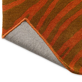 Brink &amp; Campman Burnt Orange Decor Groove Hand-Tufted Pure New Wool Rug