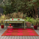 Brink &amp; Campman Red Habitat Festival Dots Outdoor Rug