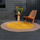 Brink &amp; Campman Yellow Habitat Festival Round Outdoor Rug