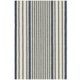 Dash &amp; Albert Rug Company Blue Matteo Ticking Stripe Cotton Rug