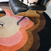 Orla Kiely Pink Sunflower Hand-Tufted Wool Rug