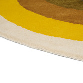Orla Kiely Yellow Sunflower Hand-Tufted Wool Round Rug