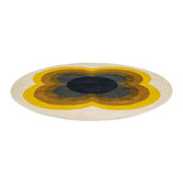 Orla Kiely Yellow Sunflower Hand-Tufted Wool Round Rug