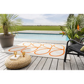 Orla Kiely Persimmon Giant Linear Stem Outdoor Rug