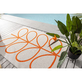 Orla Kiely Persimmon Giant Linear Stem Outdoor Rug