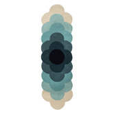 Orla Kiely Teal Optical Flower Hand-Tufted Wool Rug