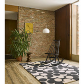 Orla Kiely Slate Puzzle Flower Hand-Tufted Wool Rug