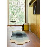 Orla Kiely Teal Optical Flower Hand-Tufted Wool Rug