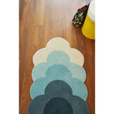 Orla Kiely Teal Optical Flower Hand-Tufted Wool Rug