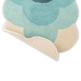 Orla Kiely Teal Optical Flower Hand-Tufted Wool Rug