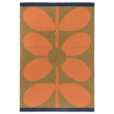 Orla Kiely Tomato Giant Sixties Stem Hand-Hooked Indoor/Outdoor Rug