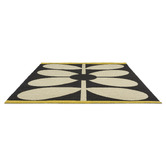 Orla Kiely Noir Giant Sixties Stem Hand-Hooked Indoor/Outdoor Rug