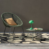 Orla Kiely Monochrome Stem Spring Hand-Hooked Indoor/Outdoor Rug