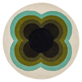 Orla Kiely Sunflower Hand-Tufted Pure New Wool Round Rug