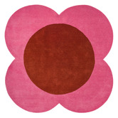 Orla Kiely Pink Flower Spot Hand-Tufted Pure New Wool Rug