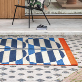 Orla Kiely Azure Stripy Stem Indoor/Outdoor Rug