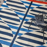 Orla Kiely Azure Stripy Stem Indoor/Outdoor Rug