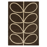 Orla Kiely Walnut Linear Stem Hand-Tufted Pure New Wool Rug