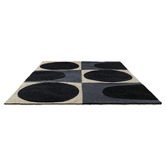 Orla Kiely Navy Spot Square Hand-Tufted Pure New Wool Rug