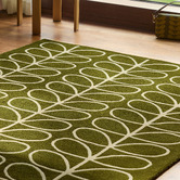 Orla Kiely Olive Linear Stem Hand-Tufted Pure New Wool Rug