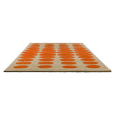 Orla Kiely Orange Optical Oval Hand-Tufted Pure New Wool Rug