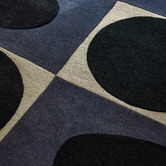 Orla Kiely Navy Spot Square Hand-Tufted Pure New Wool Rug