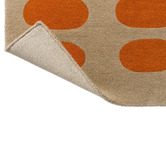 Orla Kiely Orange Optical Oval Hand-Tufted Pure New Wool Rug