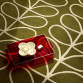 Orla Kiely Olive Linear Stem Hand-Tufted Pure New Wool Rug