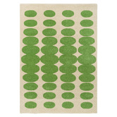 Orla Kiely Green Optical Oval Hand-Tufted Pure New Wool Rug