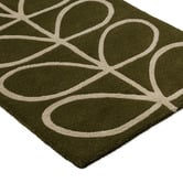 Orla Kiely Olive Linear Stem Hand-Tufted Pure New Wool Runner