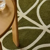 Orla Kiely Olive Linear Stem Hand-Tufted Pure New Wool Runner