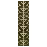 Orla Kiely Olive Linear Stem Hand-Tufted Pure New Wool Runner