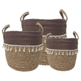 Temporal Living and Decor 3 Piece Trish Basket Set