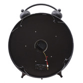 Temporal Living and Decor Black Newton Bell Metal Table Clock