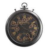Temporal Living and Decor Champs Elysees Metal Wall Clock