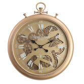 Temporal Living and Decor Champs Elysees Metal Wall Clock