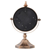 Temporal Living and Decor Atlas Metal Table Clock