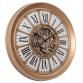Temporal Living and Decor 100cm Gold Provincial Metal Wall Clock