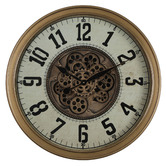 Temporal Living and Decor 65cm Gold &amp; White Wall Clock