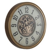 Temporal Living and Decor 65cm Gold &amp; White Wall Clock