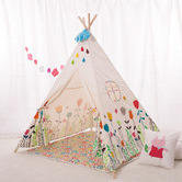 Project Kindy Furniture Flower Square Cotton Teepee Tent