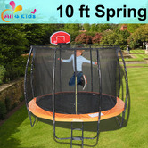 Project Kindy Furniture 8 Pole Trampoline with Safety Net &amp; Basketball Board